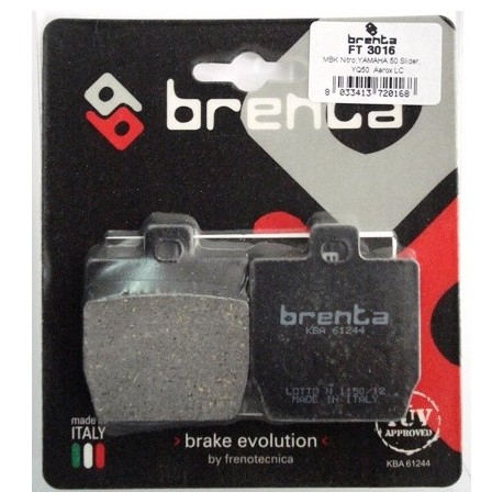 Pastillas de freno Brenta FT 3016 Yamaha Aerox traseras