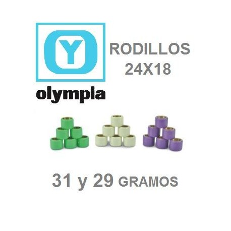 Rodillos variador 24x18. 6 Unidades. Etre-Olympia