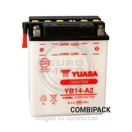 Batería YB14-A2 Yuasa Combipack