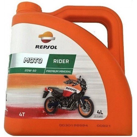 Aceite Repsol Moto Rider 4T 20W50. 4L