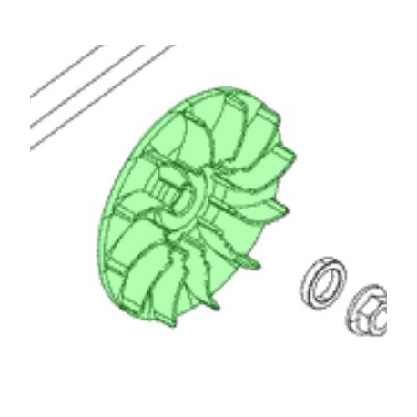 Polea ventilador Kymco Superdink Euro 3, K-XCT y People GTi 125